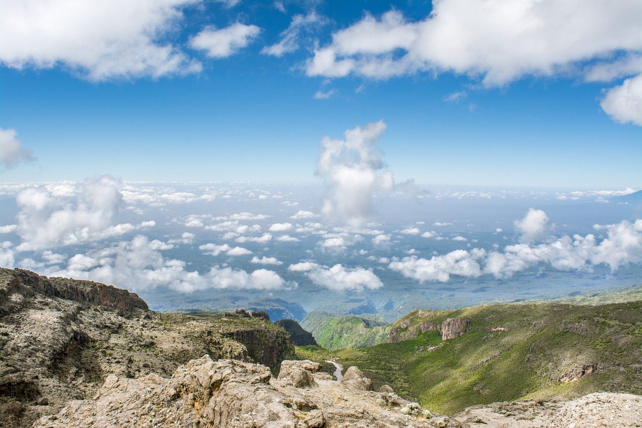 Kilimanjaro View Sky Clouds Vision